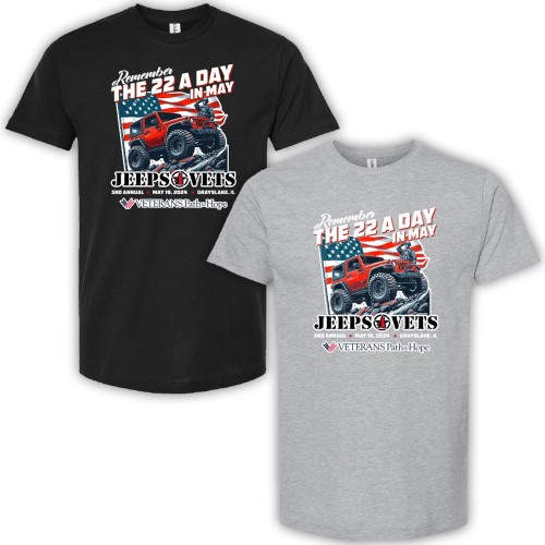 Jeeps 4 Vets 22 a Day 2024 T-Shirt (PREORDER)