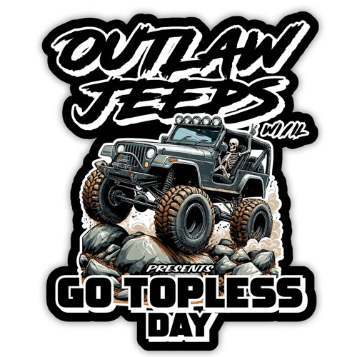 Outlaw Jeeps Go-Topless Day 2024 Decal (PREORDER)
